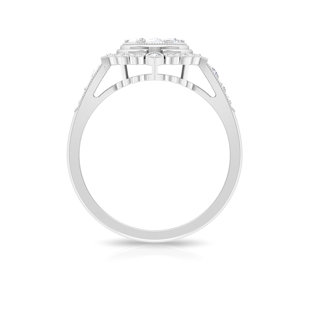 Diamond Vintage Illusion Engagement Ring
