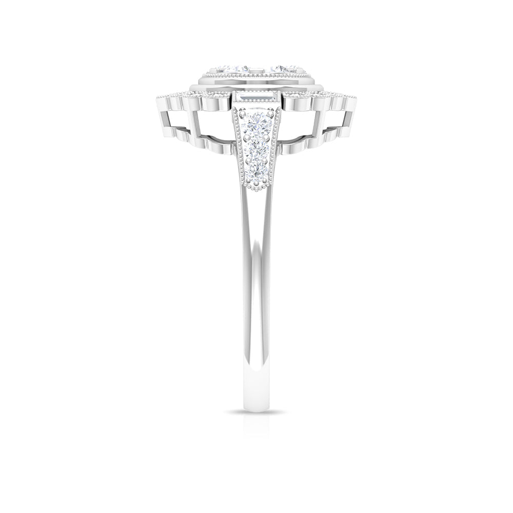 Diamond Vintage Illusion Engagement Ring