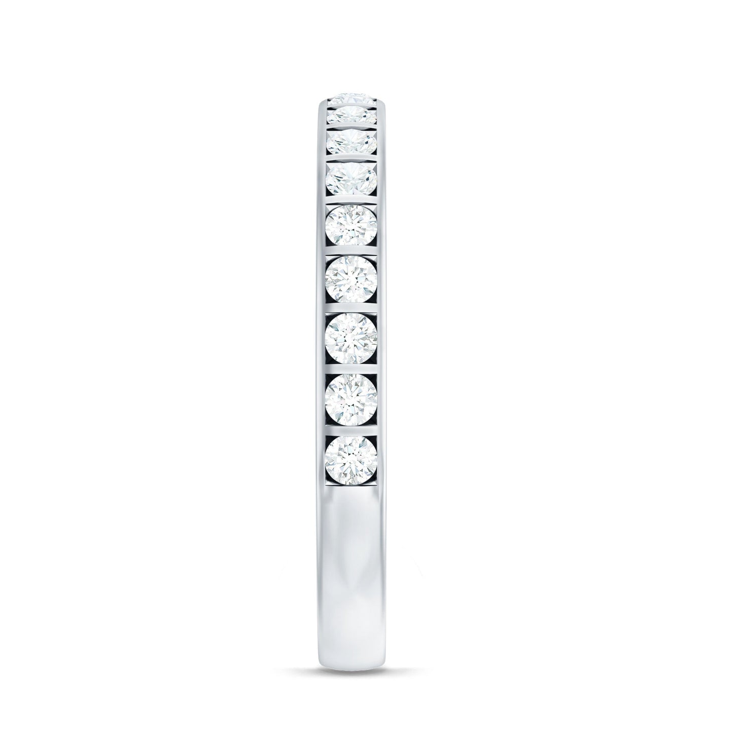 Bar Set Moissanite Half Eternity Band For Women