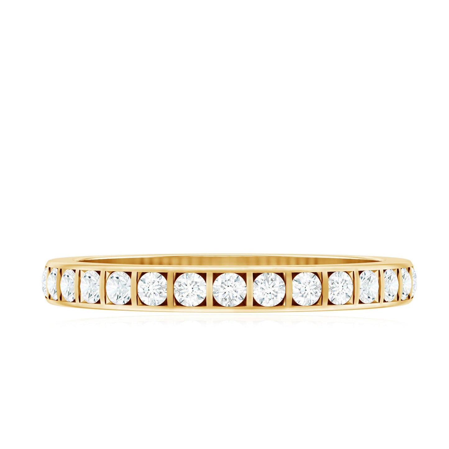 Bar Set Moissanite Half Eternity Band For Women