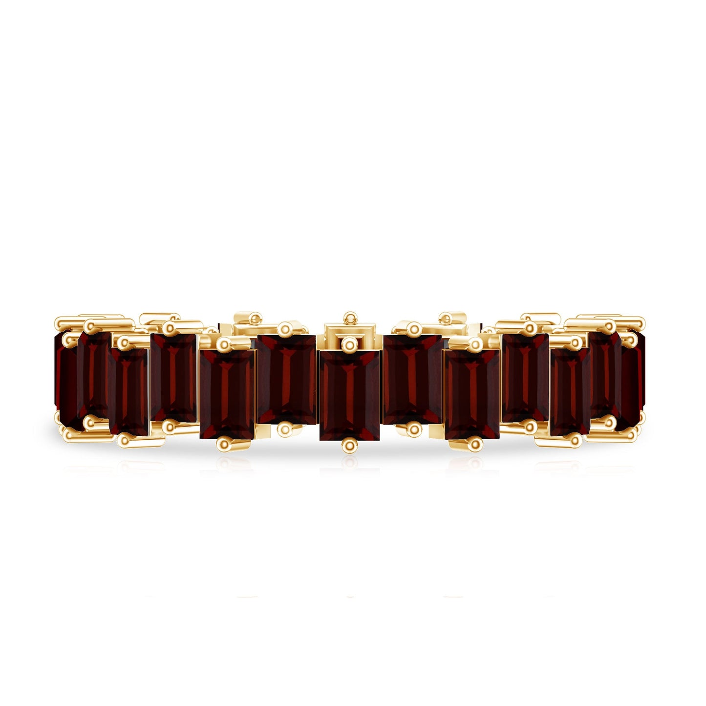 Real Garnet Baguette Eternity Ring with Certificate