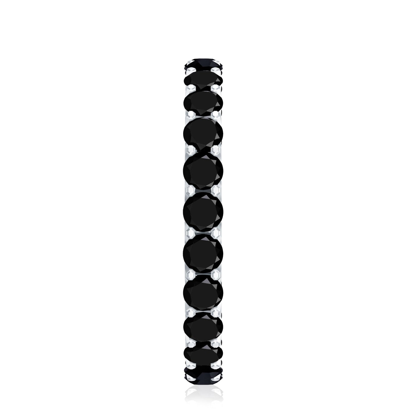 Certified Black Onyx Stackable Wedding Band for Women