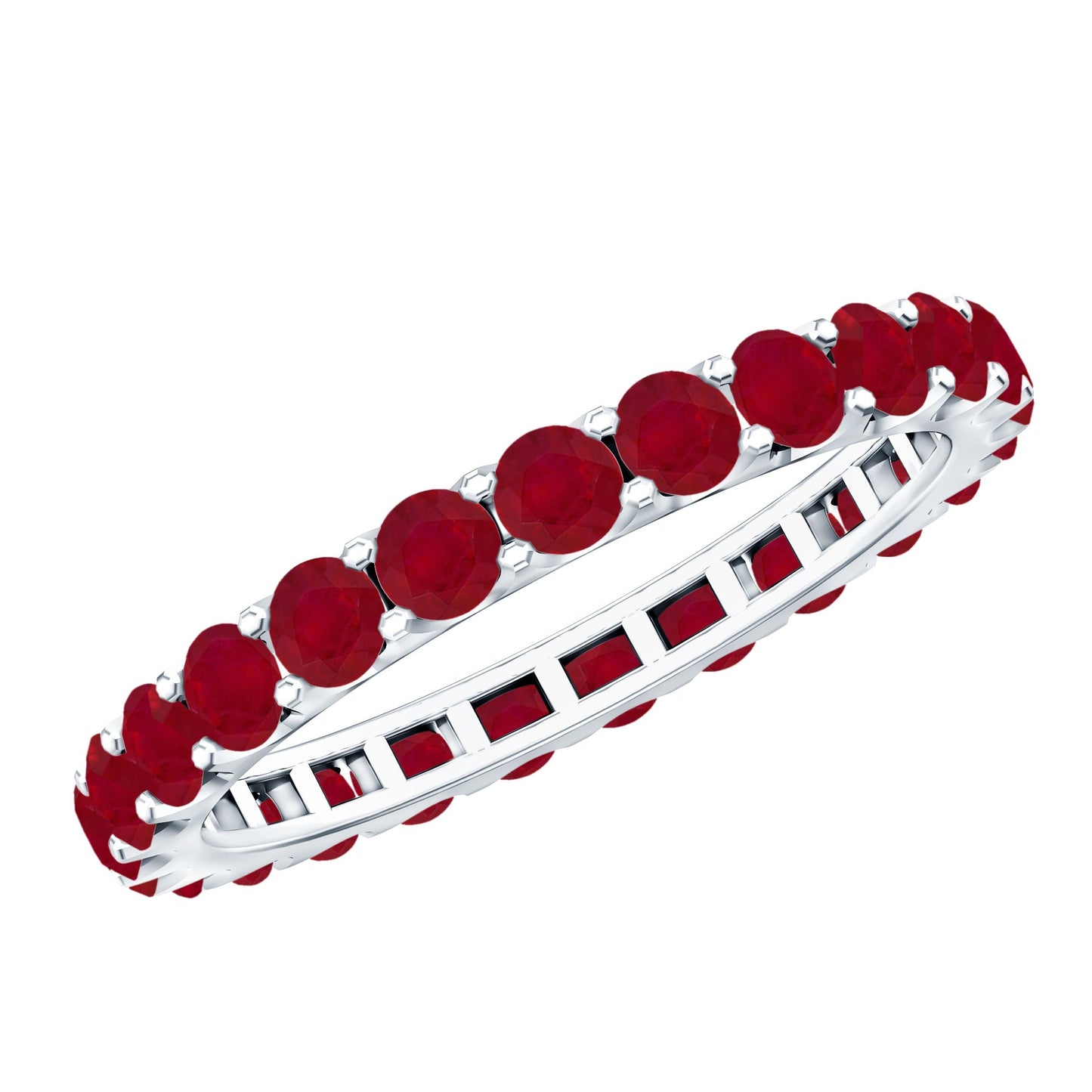 Natural Ruby Eternity Stackable Ring for Women