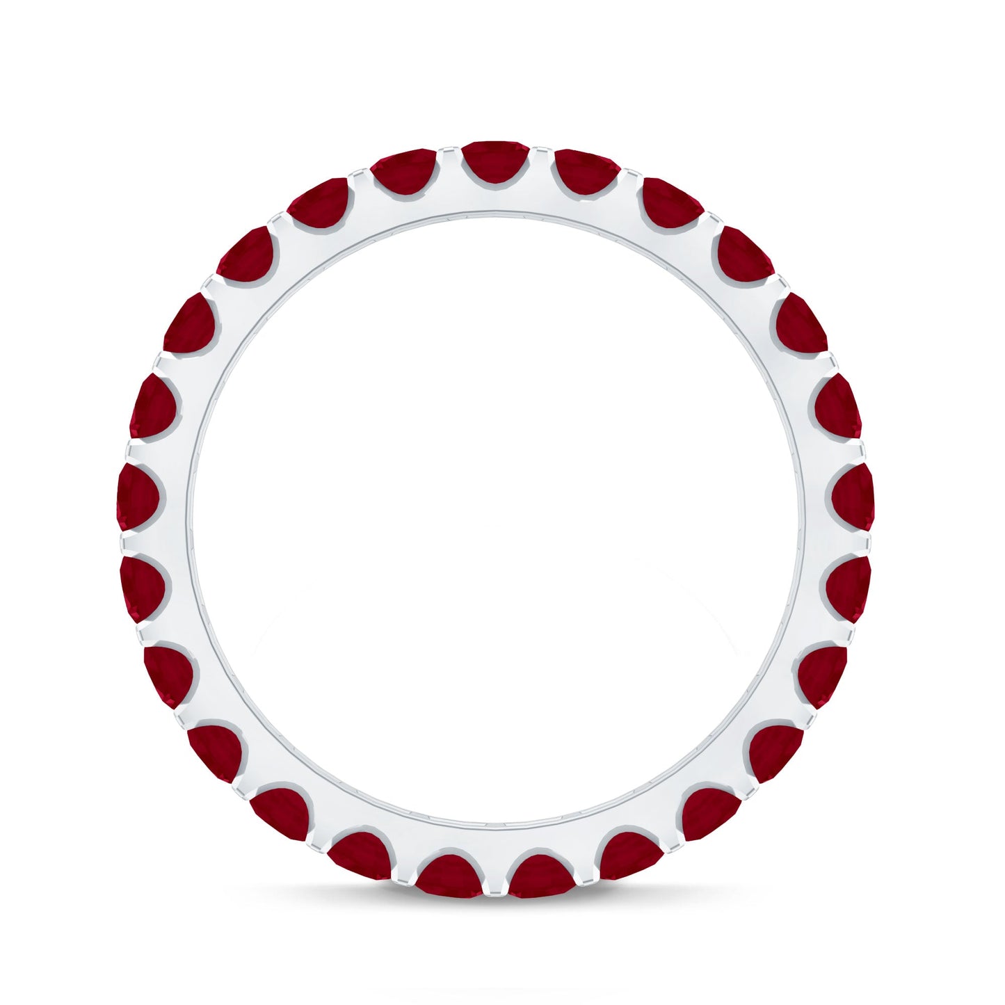 Natural Ruby Eternity Stackable Ring for Women