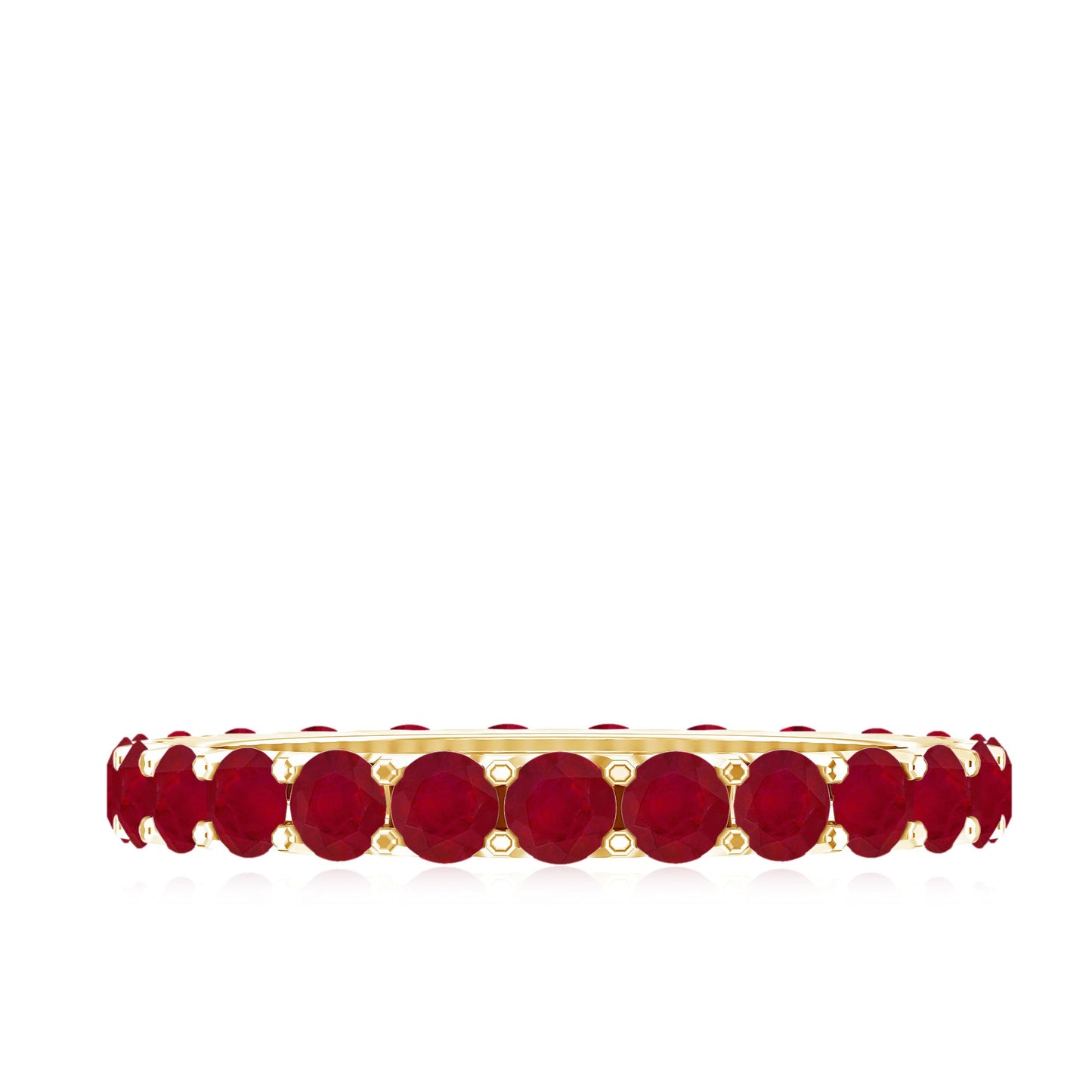 Natural Ruby Eternity Stackable Ring for Women