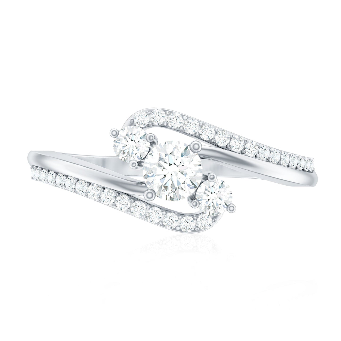 Certified Diamond 3 Stone Engagement Ring