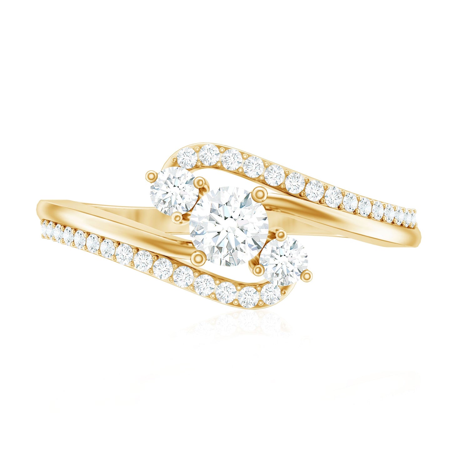 Certified Diamond 3 Stone Engagement Ring