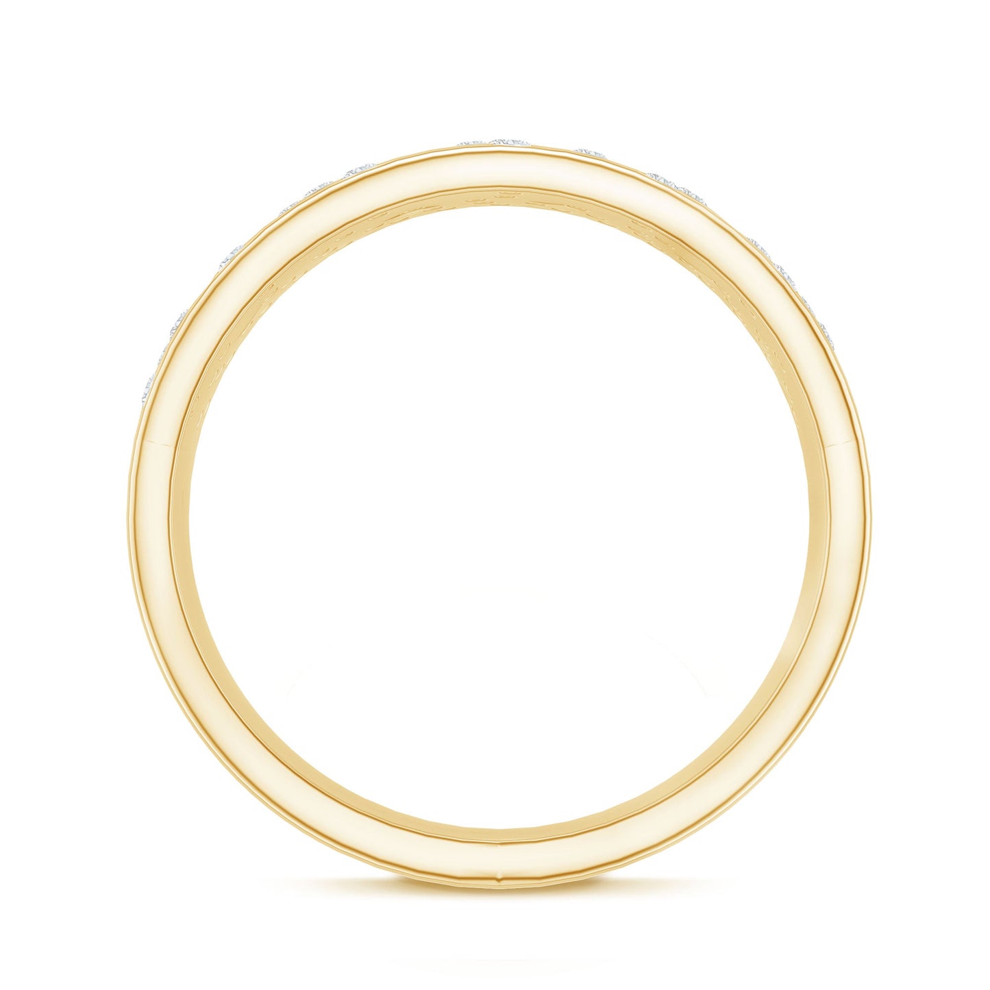 Lab Grown Diamond Wide Wedding Band With Certificate