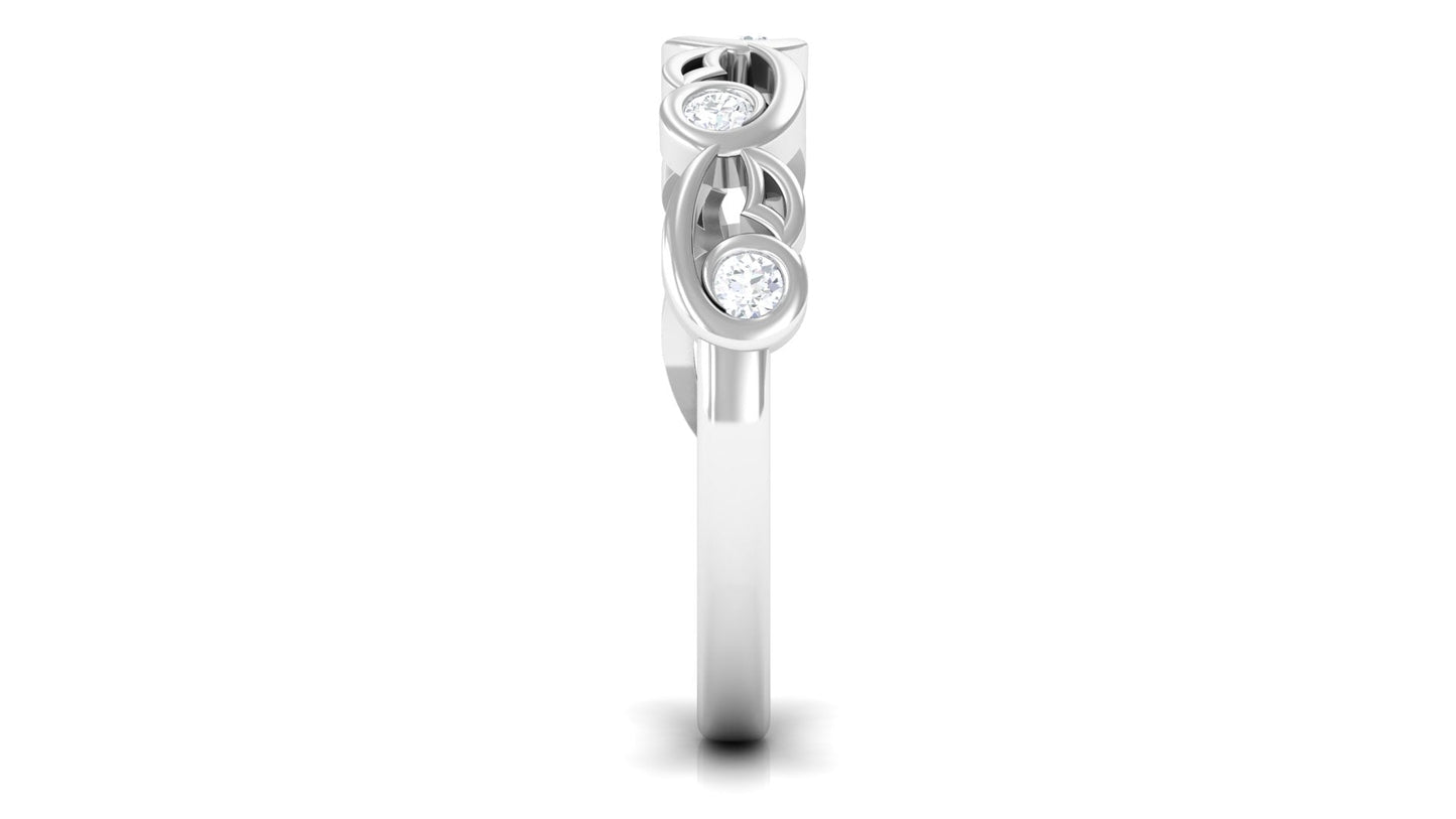 Contemporary Diamond Band Ring for Women