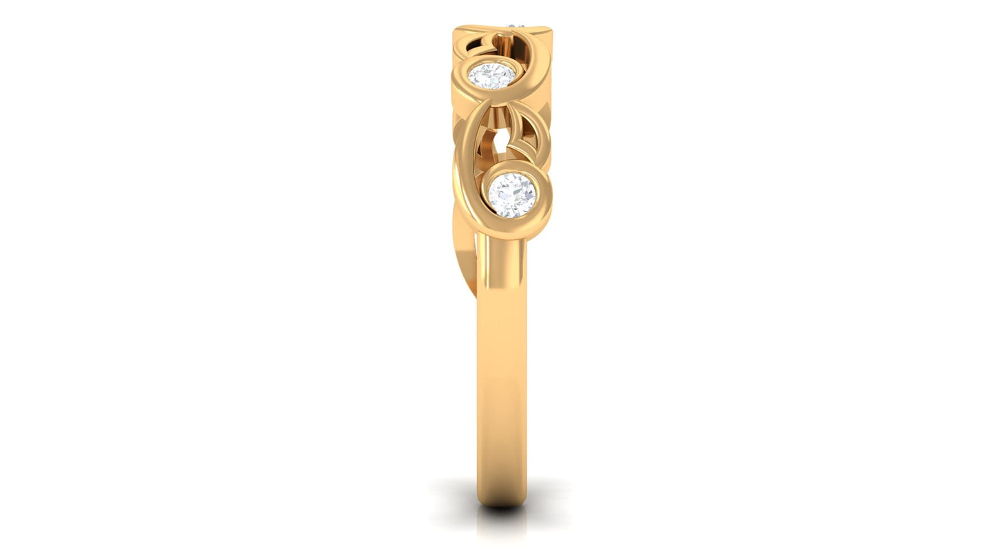 Contemporary Diamond Band Ring for Women