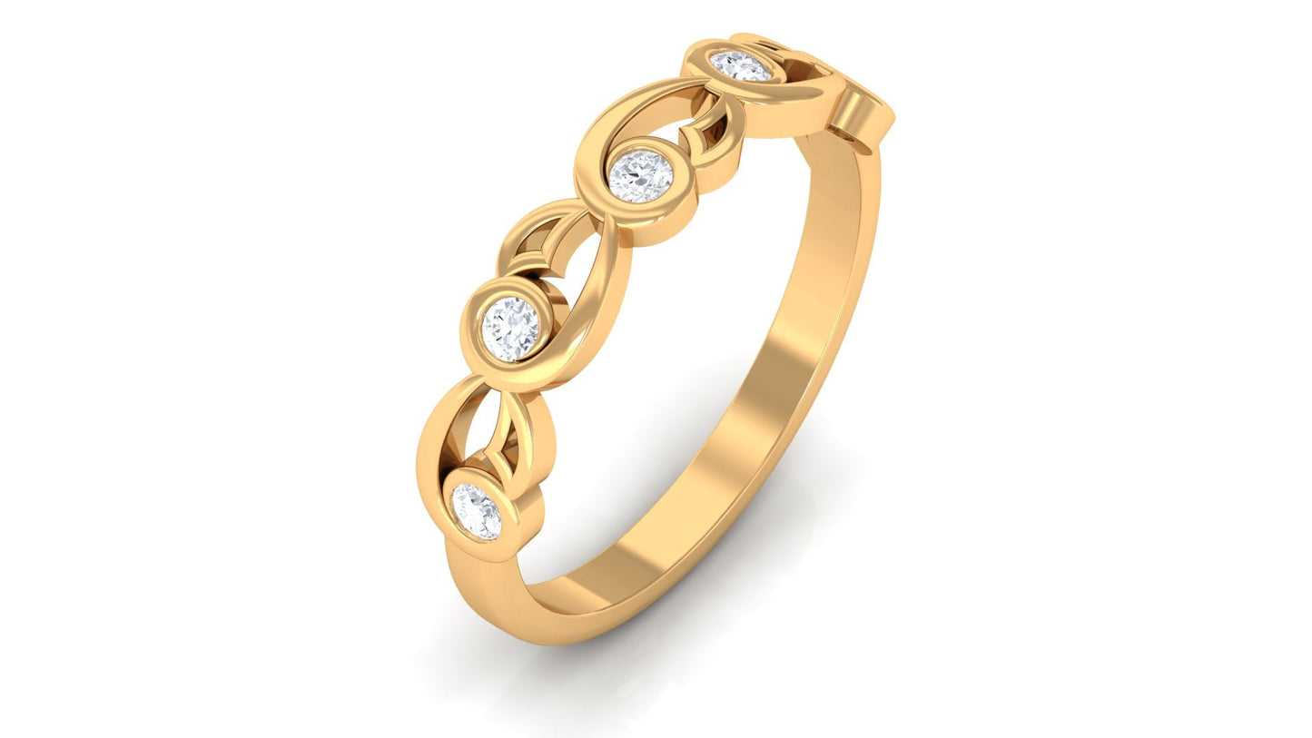 Contemporary Diamond Band Ring for Women