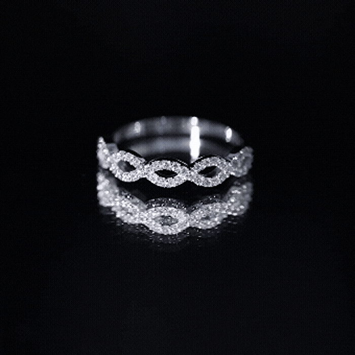 Certified Diamond Infinity Eternity Band