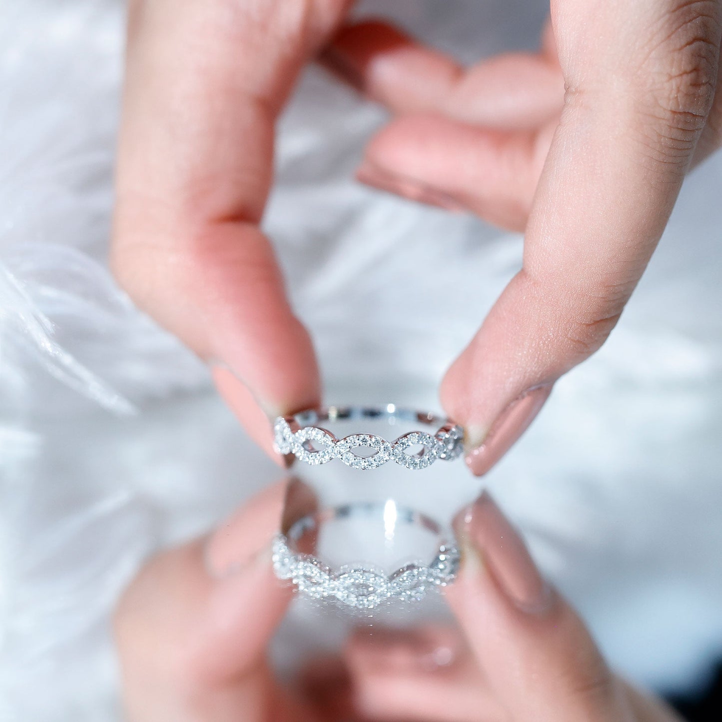 Certified Diamond Infinity Eternity Band