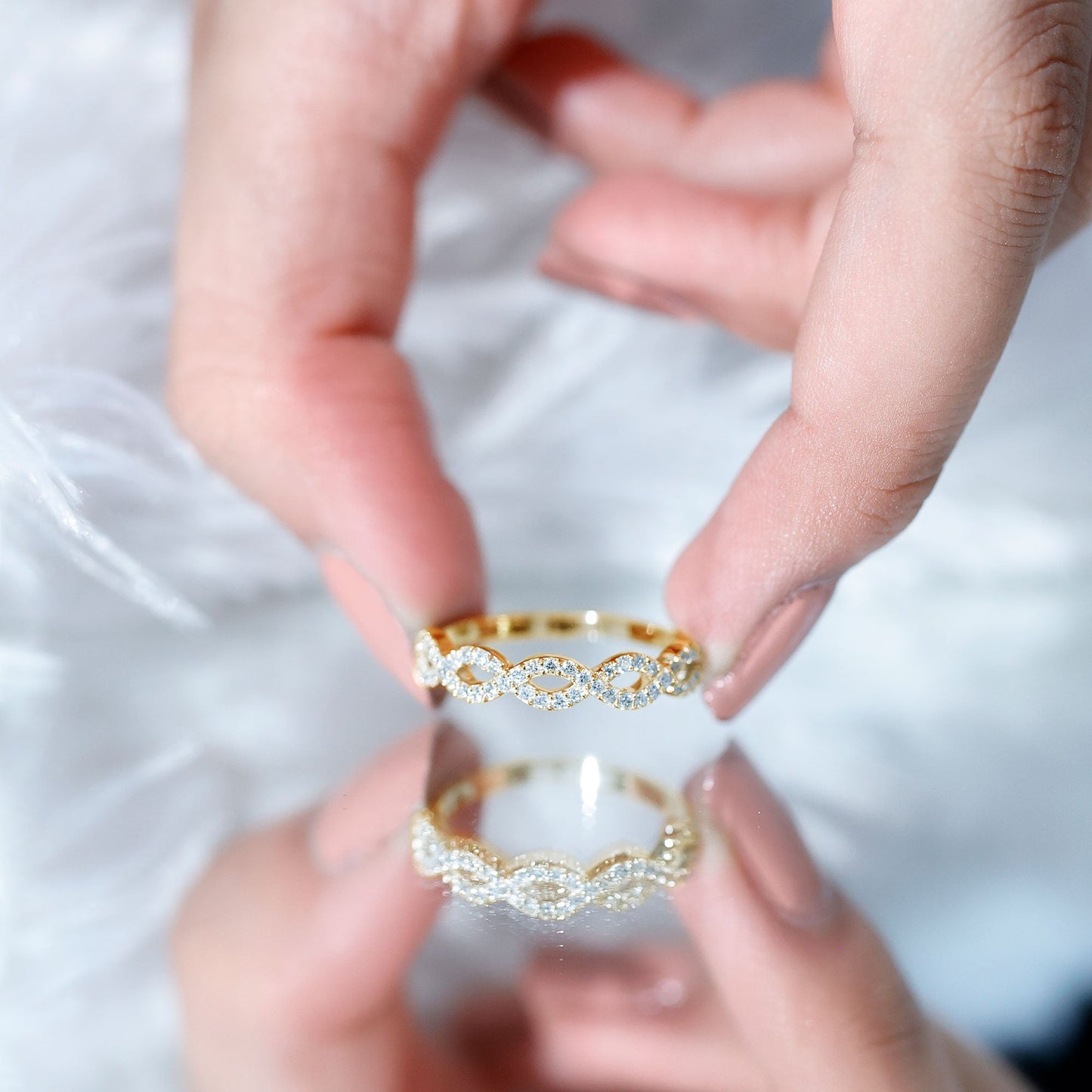 Certified Diamond Infinity Eternity Band
