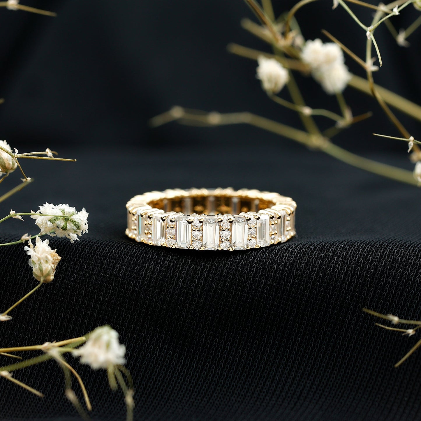 Certified Moissanite Wedding Anniversary Band for Women