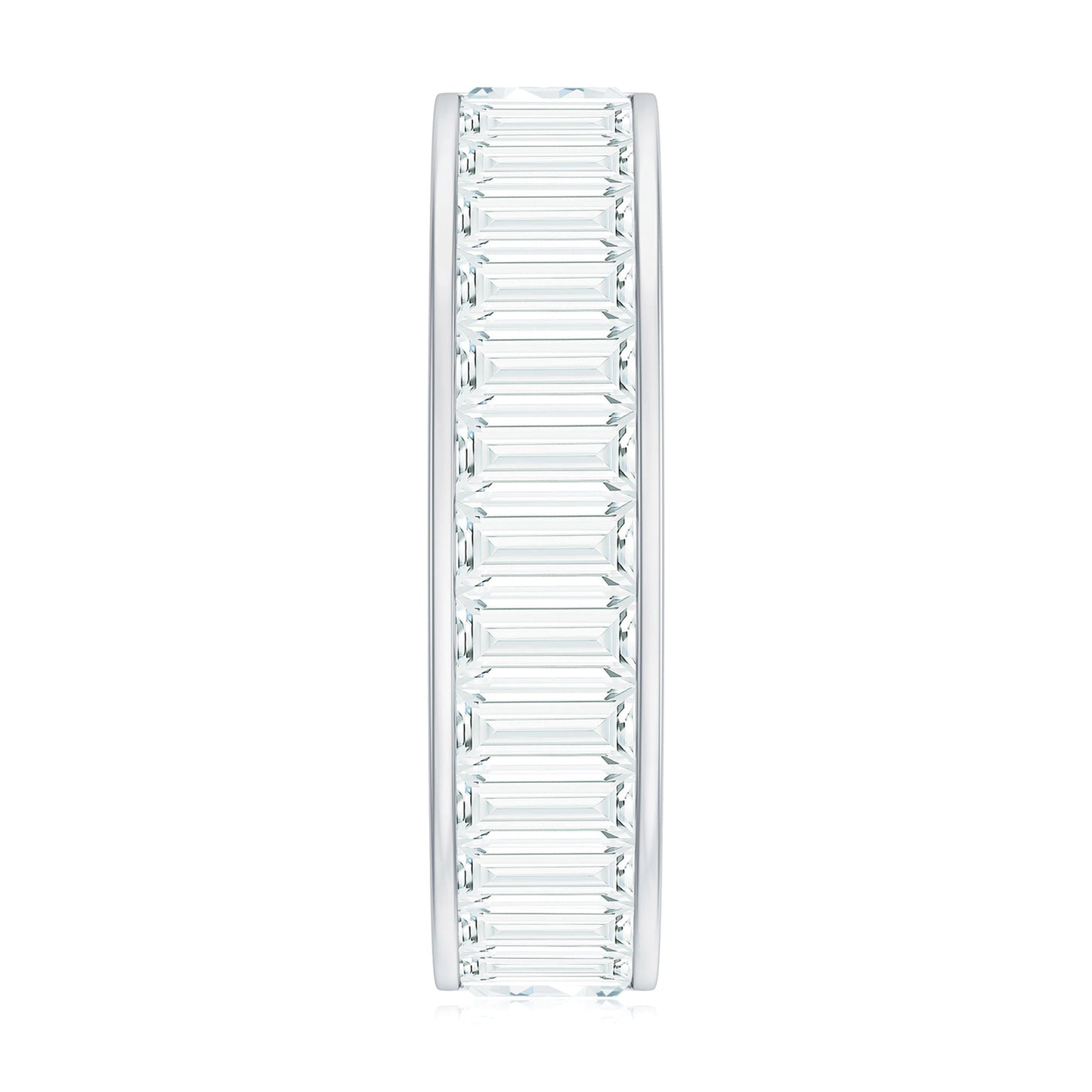 Certified Moissanite Wide Eternity Wedding Band