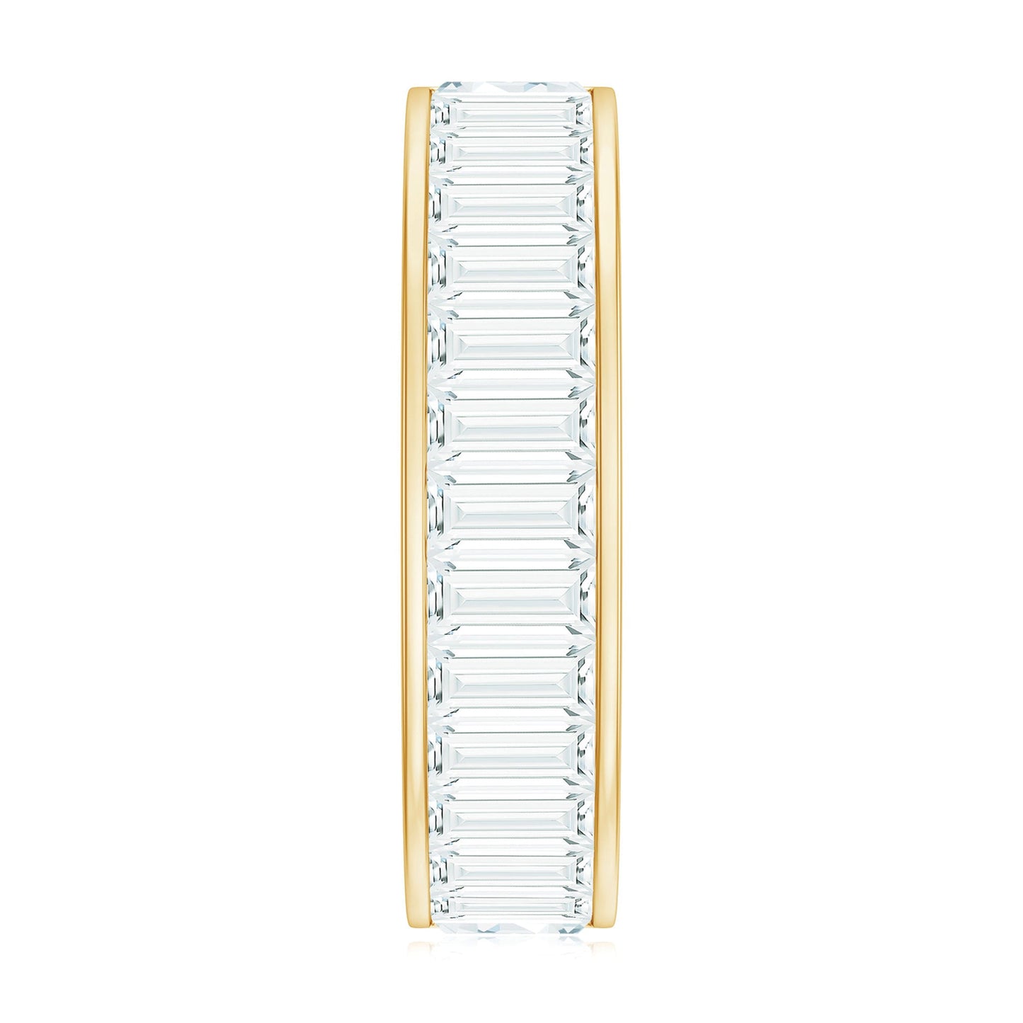Certified Moissanite Wide Eternity Wedding Band