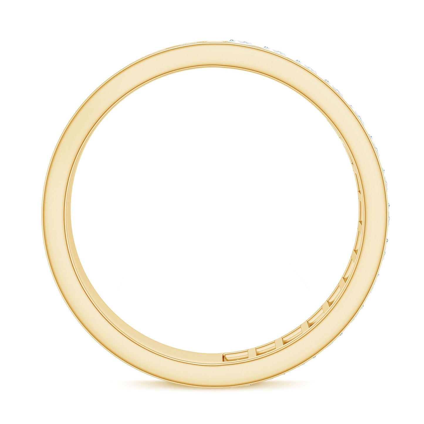 Certified Moissanite Wide Eternity Wedding Band