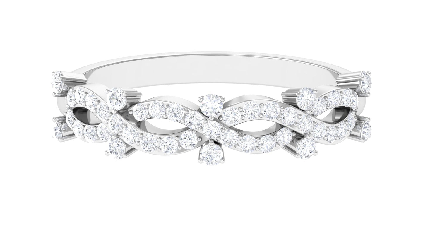 Designer Natural Diamond Infinity Half Eternity Ring