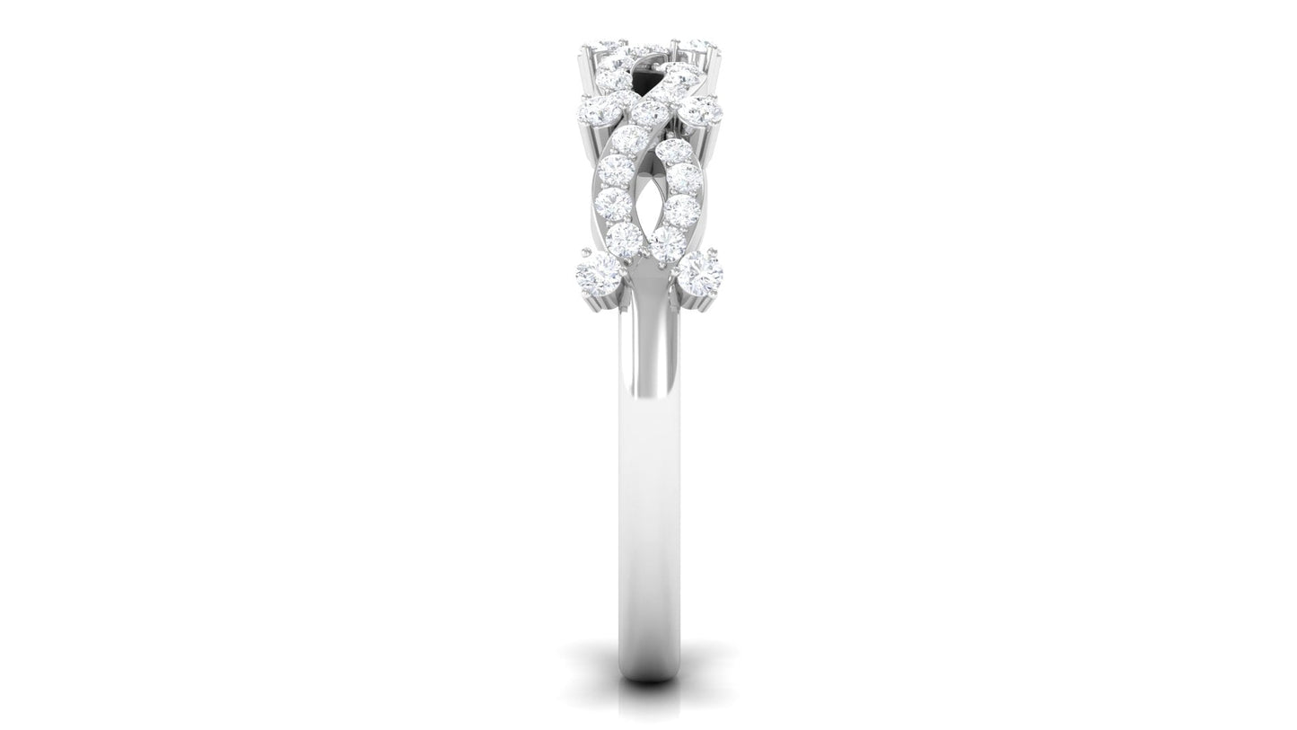 Designer Natural Diamond Infinity Half Eternity Ring