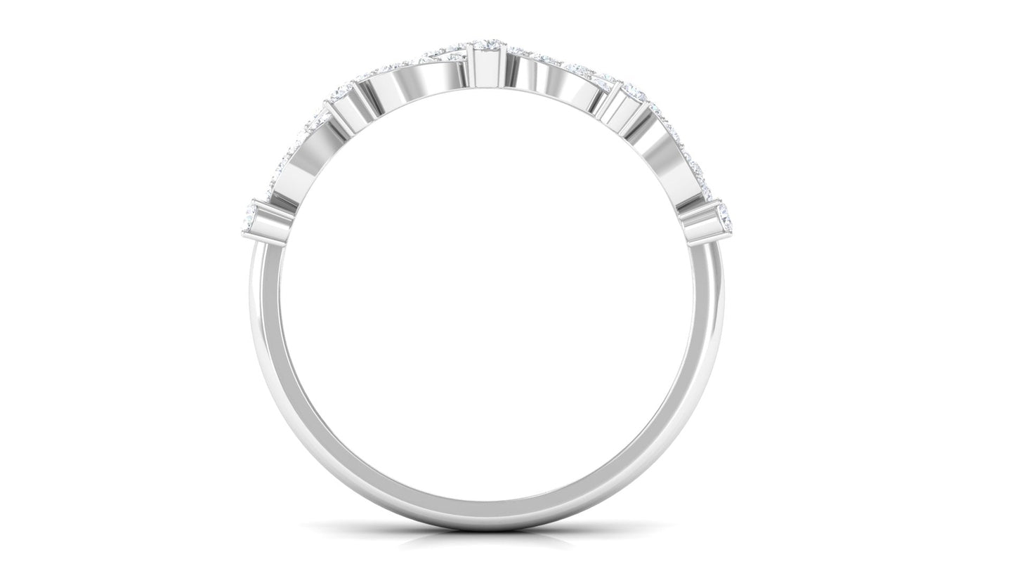 Designer Natural Diamond Infinity Half Eternity Ring
