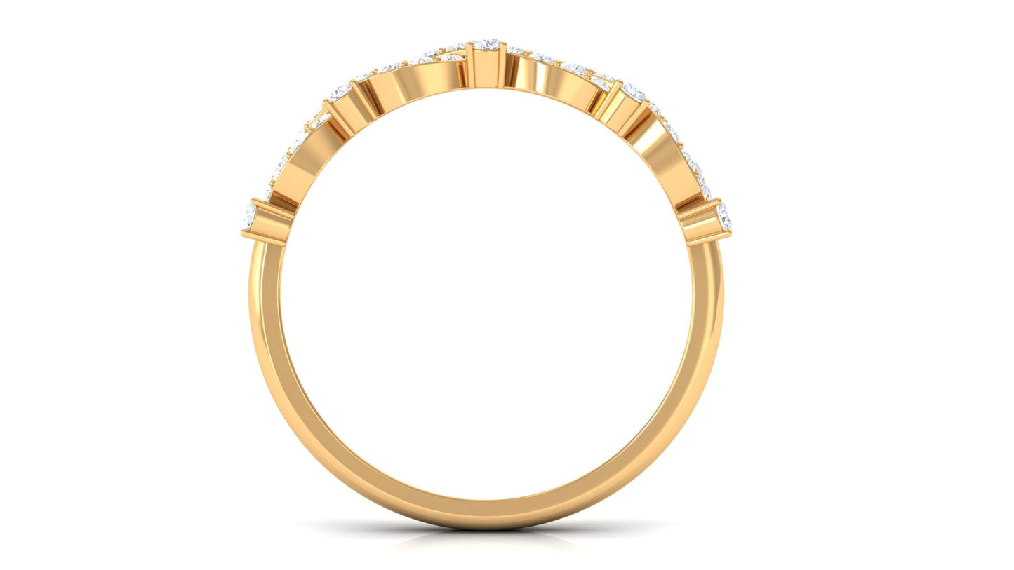 Designer Natural Diamond Infinity Half Eternity Ring