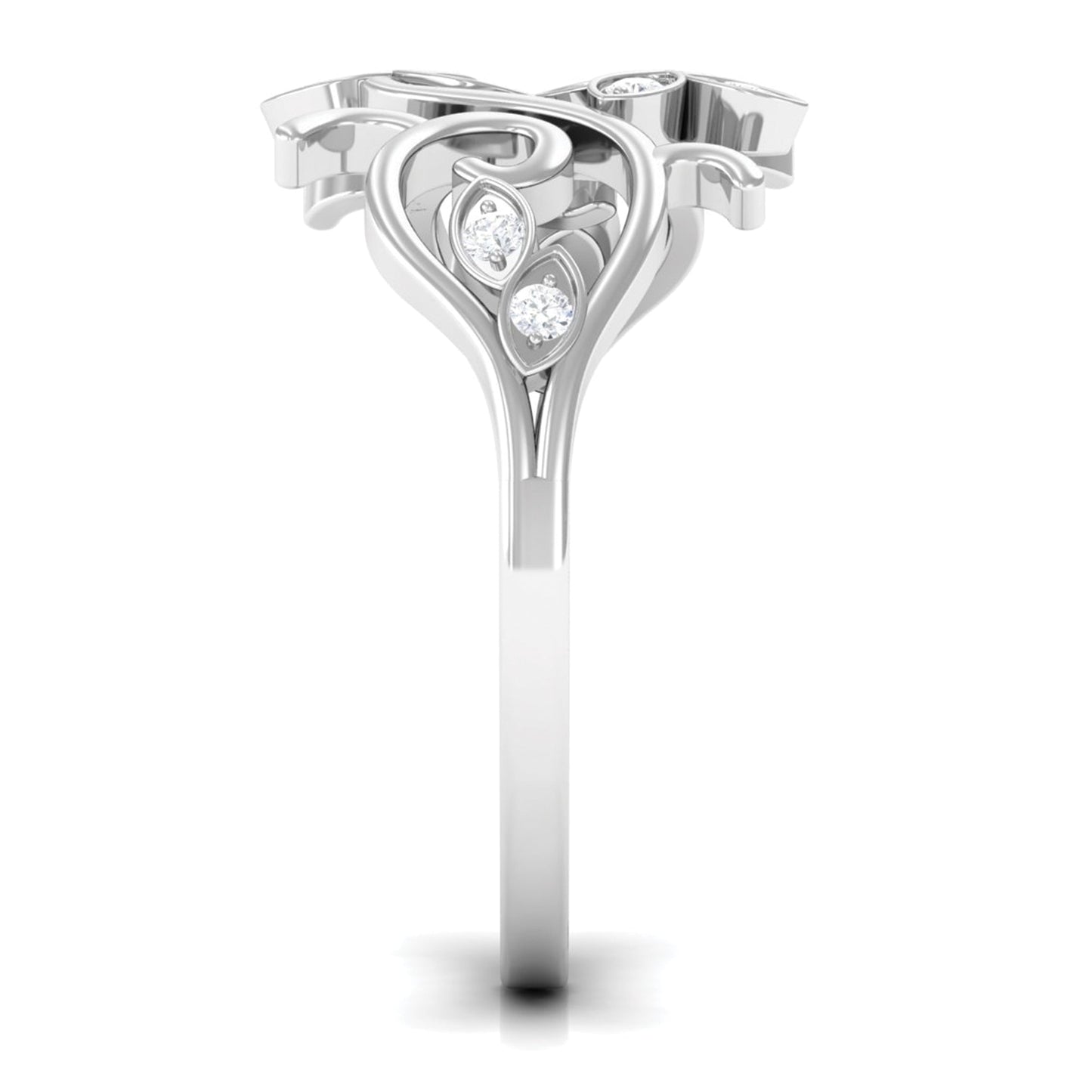 Nature Inspired Diamond Vine Ring for Women