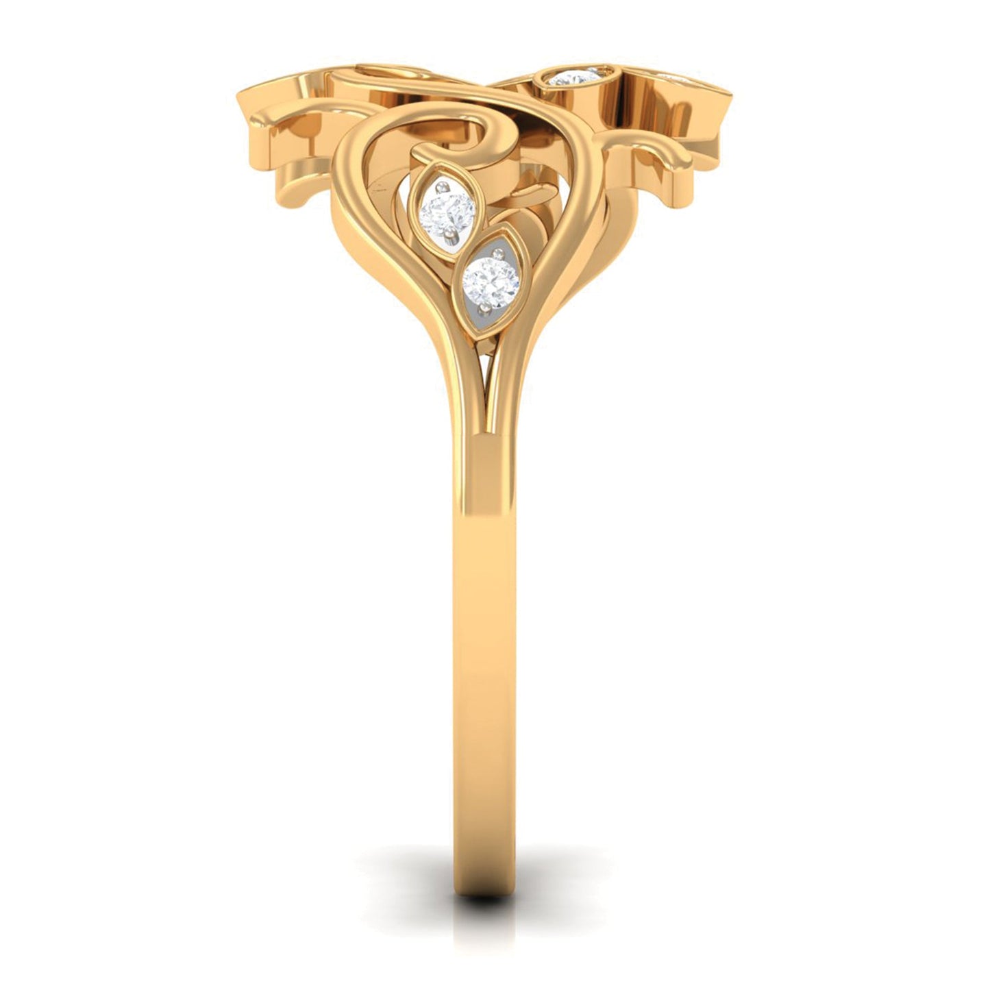 Nature Inspired Diamond Vine Ring for Women