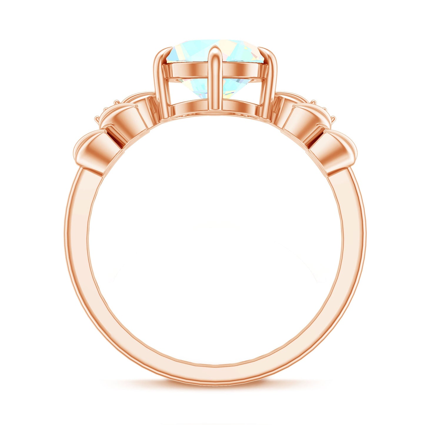 Nature Inspired 2 Carat Ethiopian Opal Diamond Engagement Ring