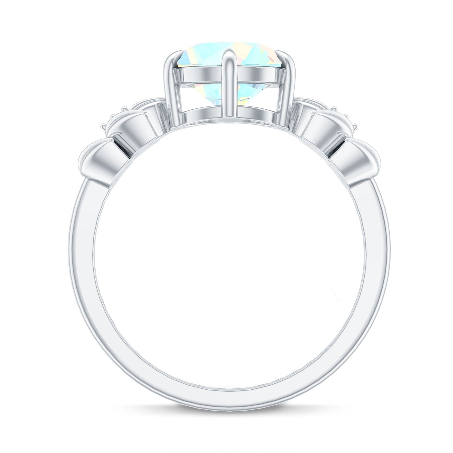 Nature Inspired 2 Carat Ethiopian Opal Diamond Engagement Ring