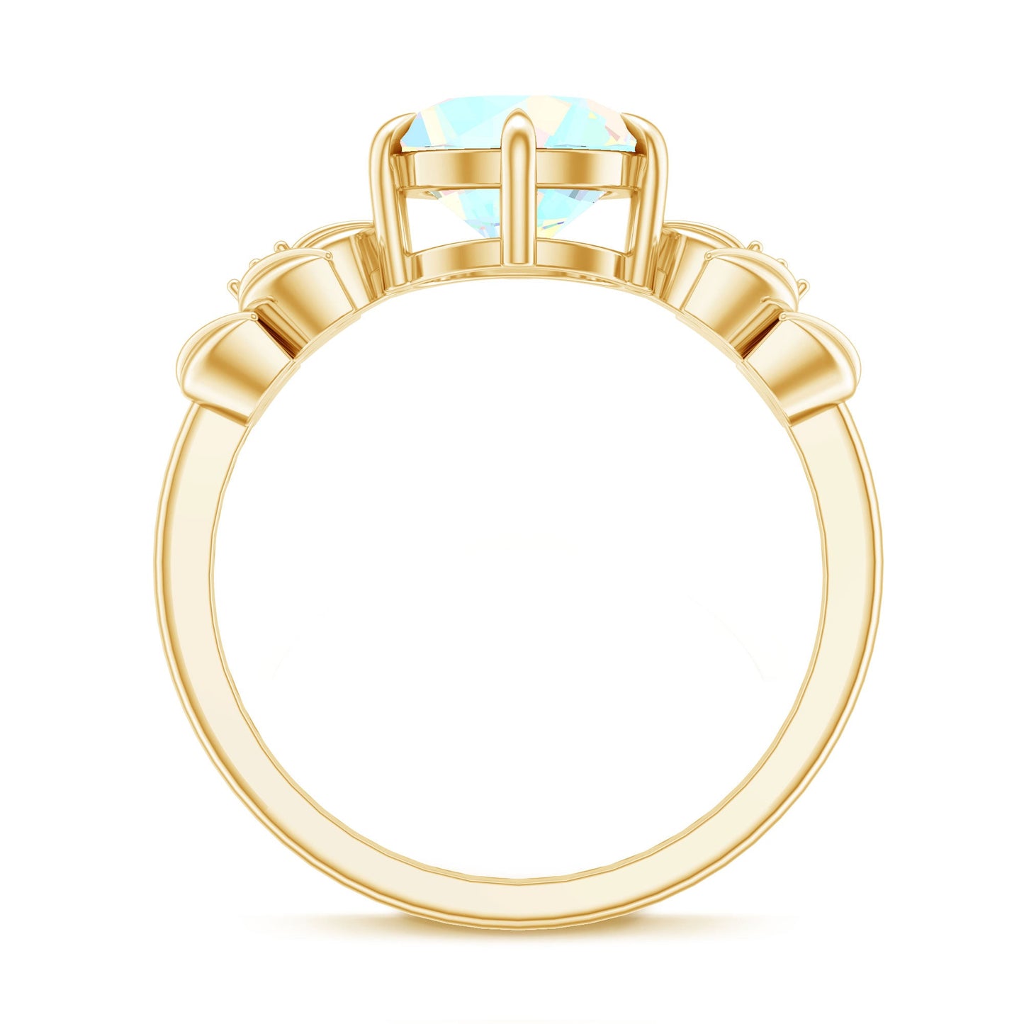 Nature Inspired 2 Carat Ethiopian Opal Diamond Engagement Ring