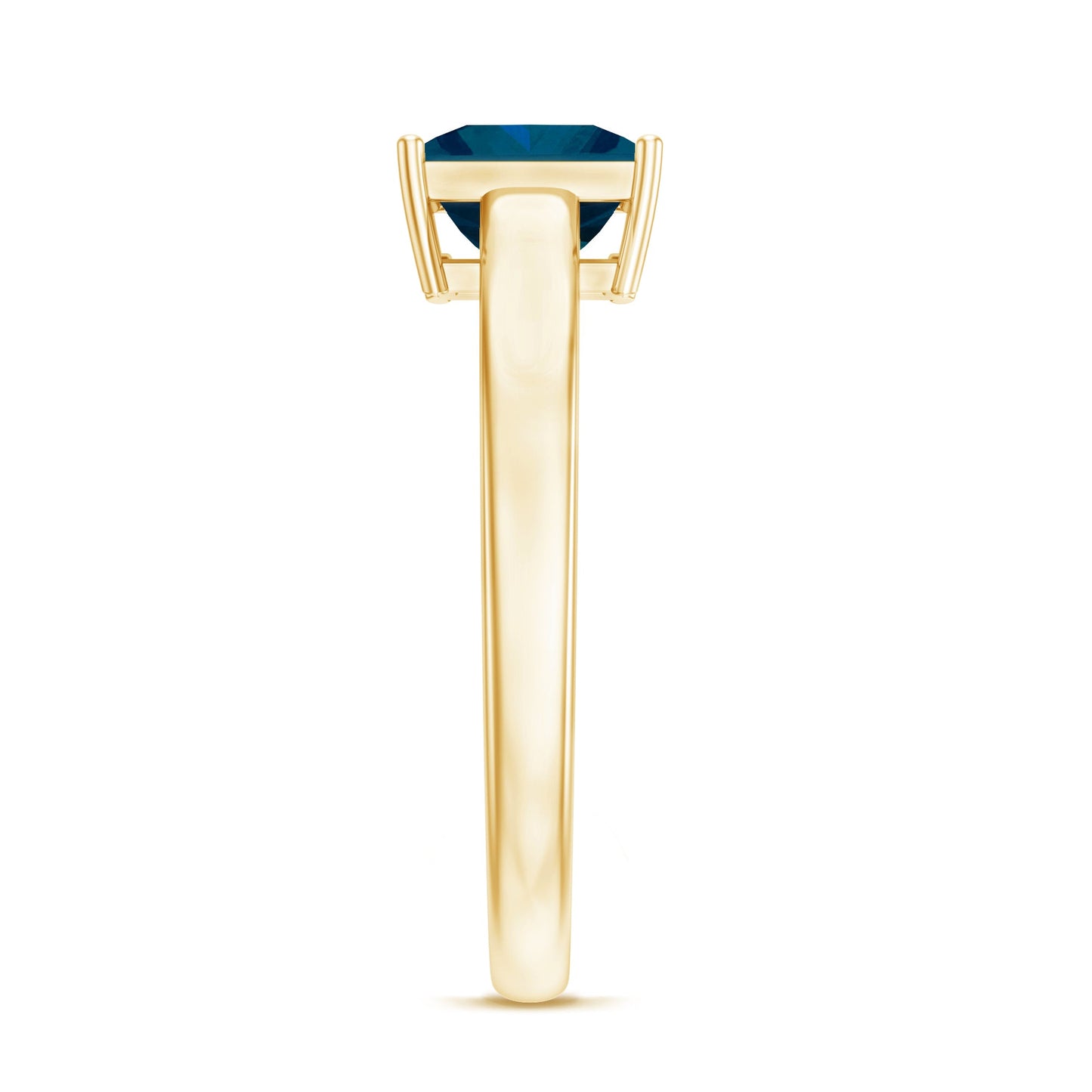 1 Carat Princess Cut London Blue Topaz Solitaire Ring