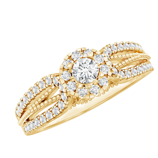 Vintage Looking Moissanite Engagement Ring For Women