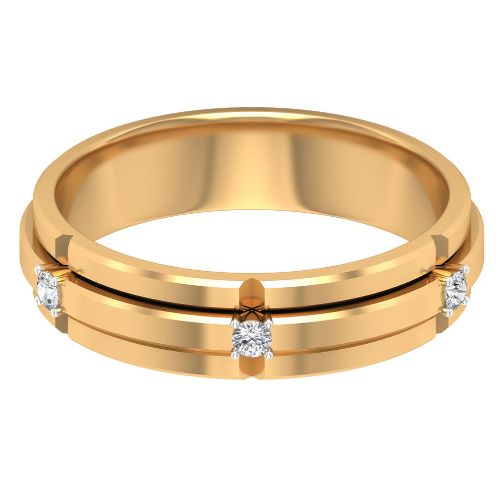 Natural Mens Diamond Band Ring with Certificate