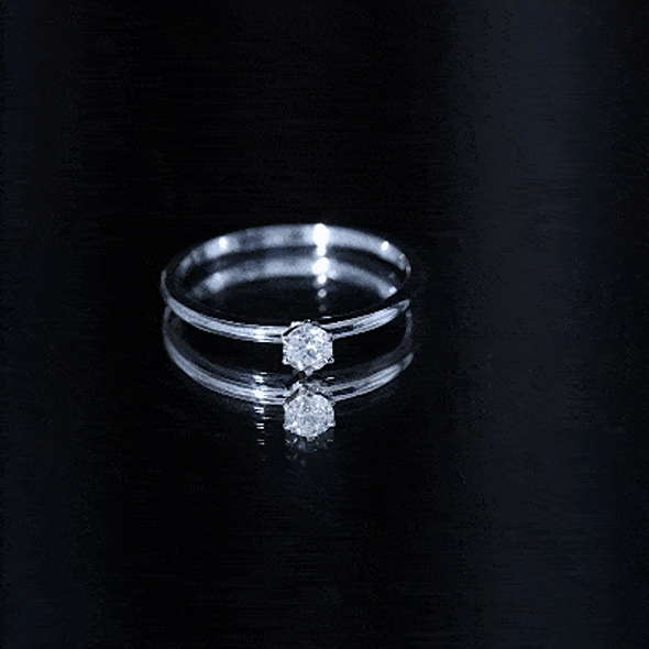 Peg Head Set Diamond Promise Ring for her