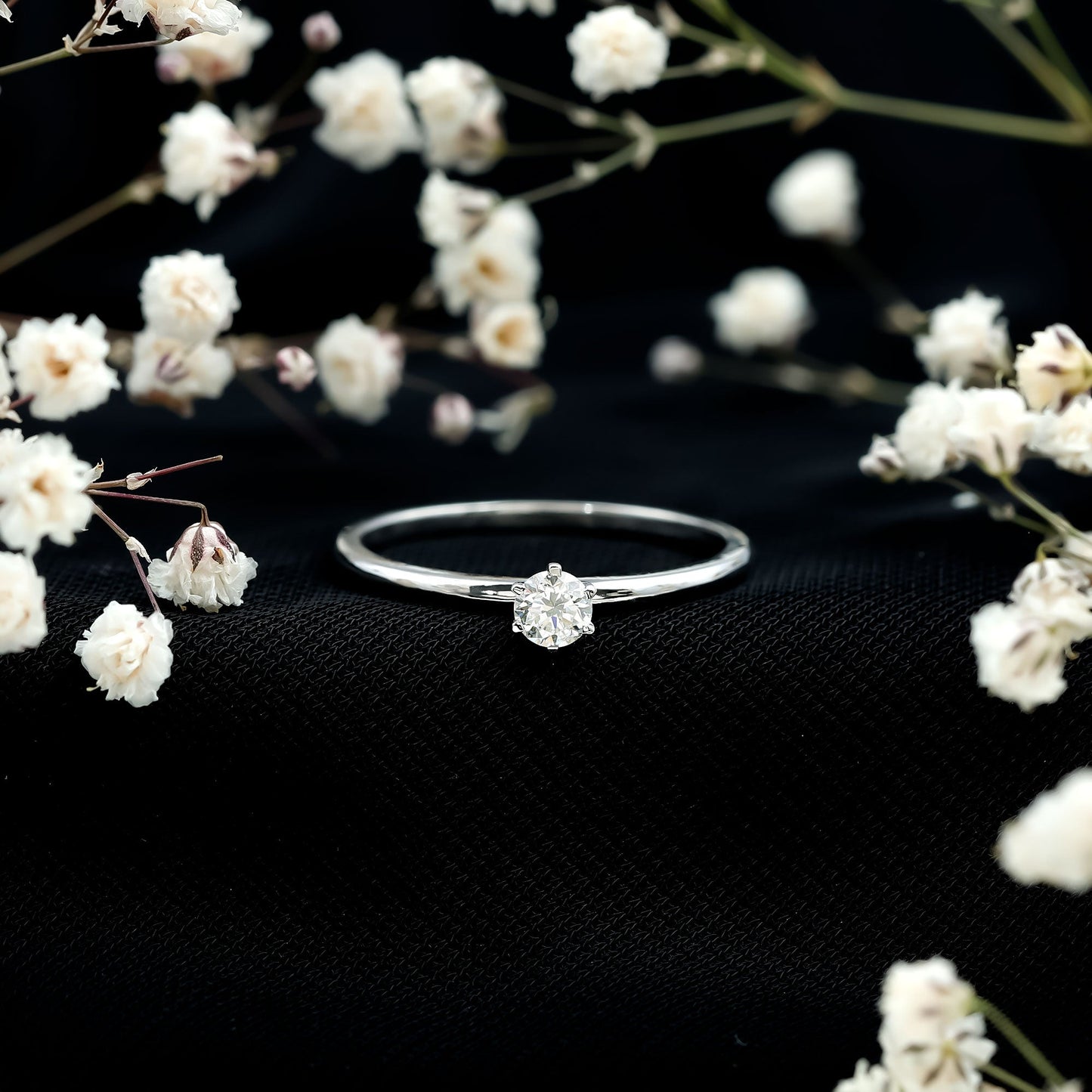 Peg Head Set Diamond Promise Ring for her