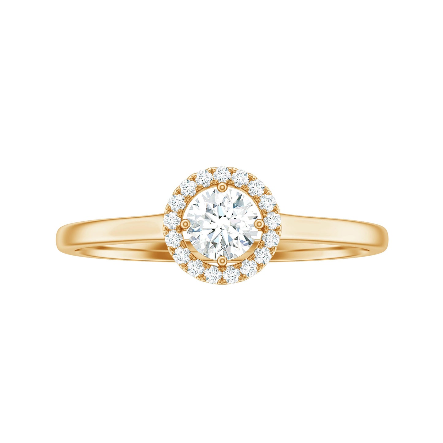 Certified Moissanite Promise Ring for Her with Halo