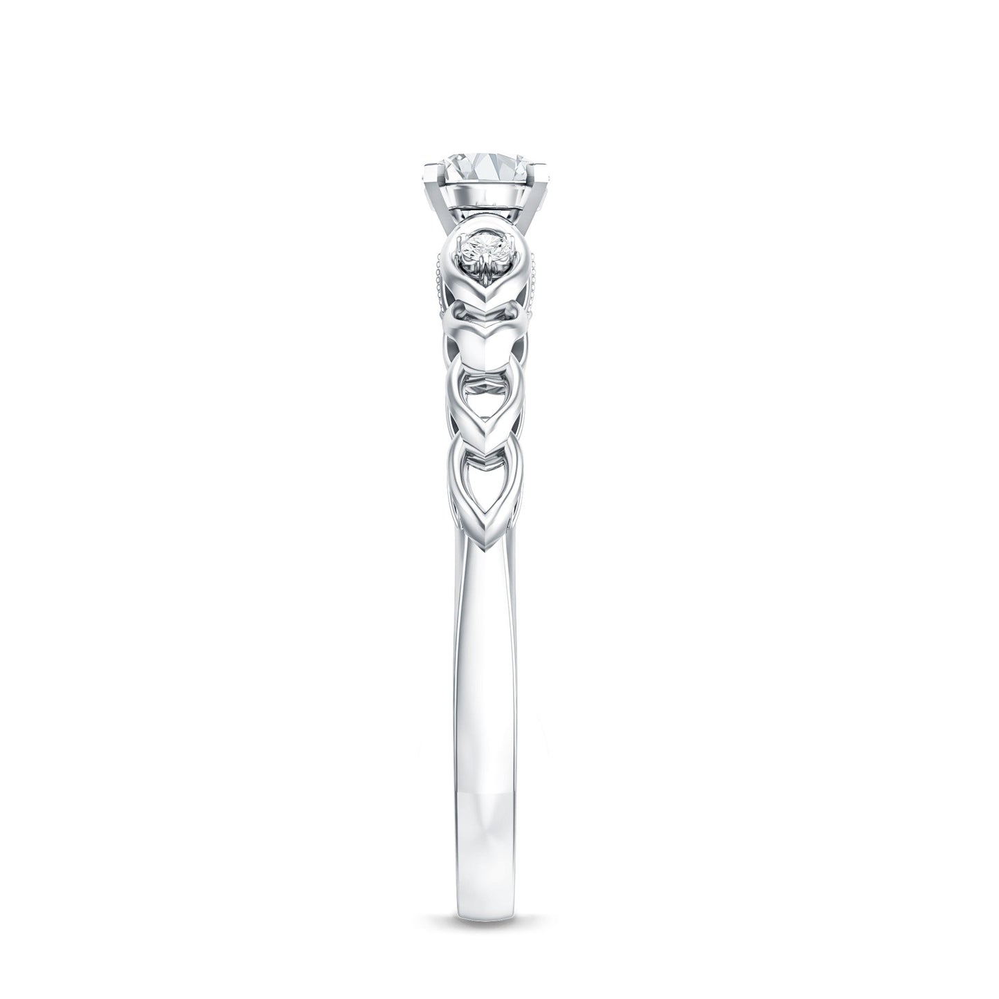 Genuine Diamond Minimalist Promise Ring with Certificate