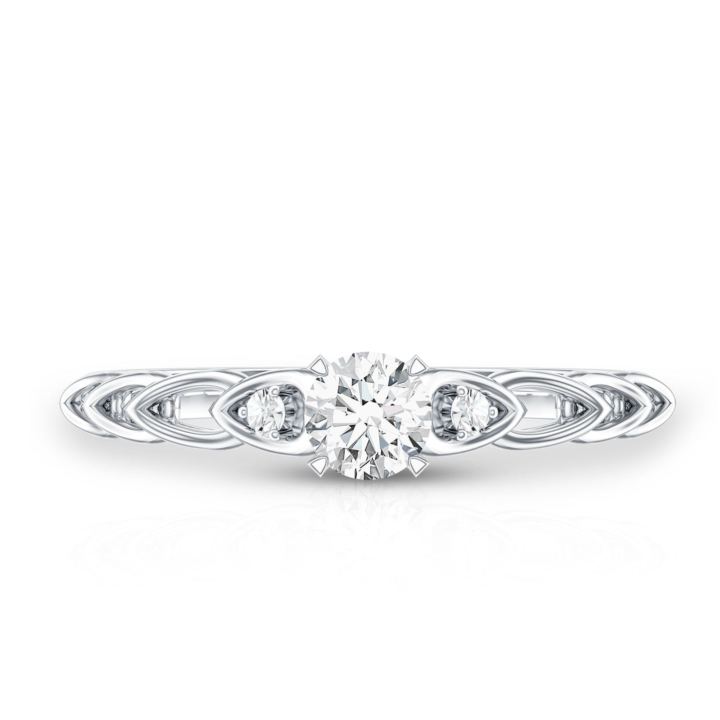 Genuine Diamond Minimalist Promise Ring with Certificate