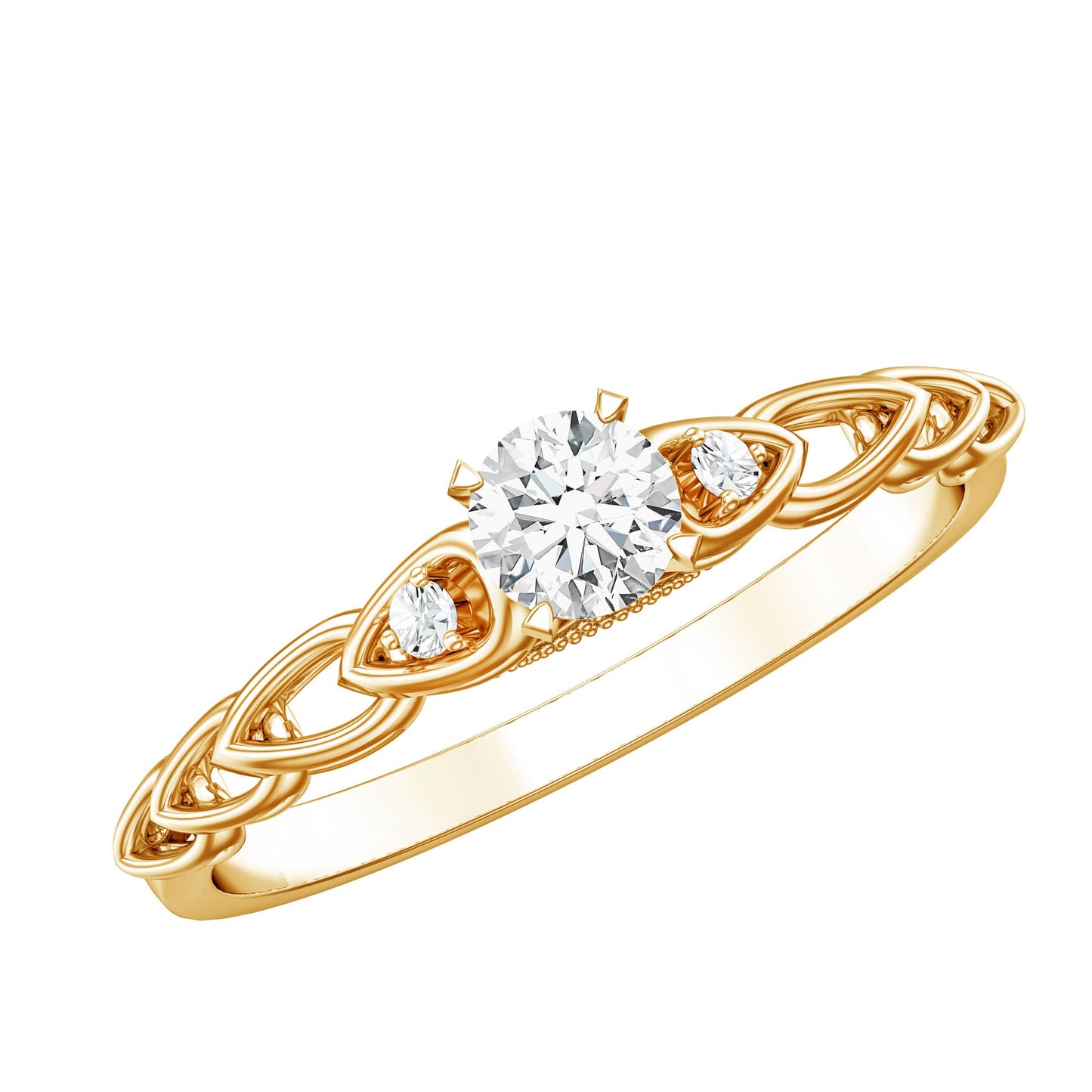 Genuine Diamond Minimalist Promise Ring with Certificate