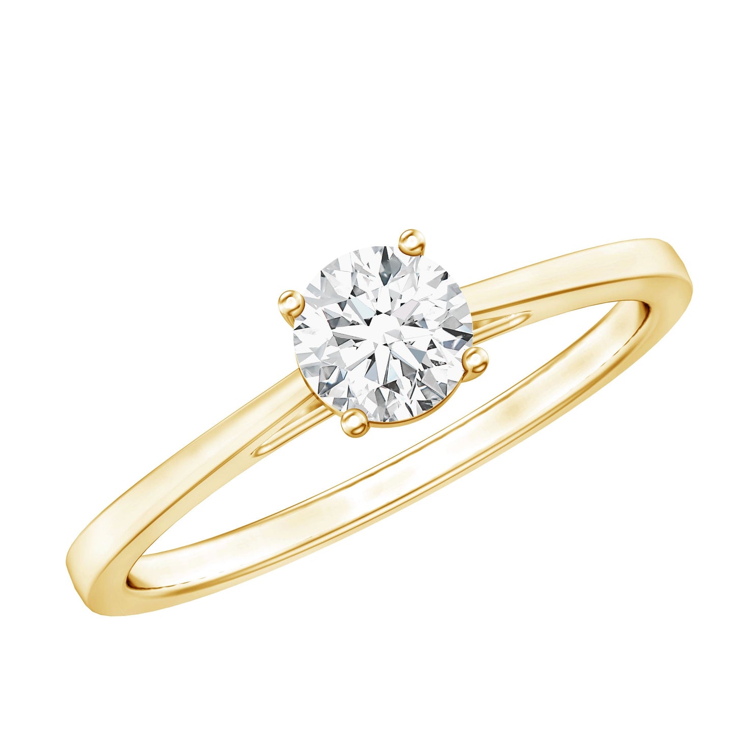 Solitaire Moissanite Promise Ring in Cathedral Shank