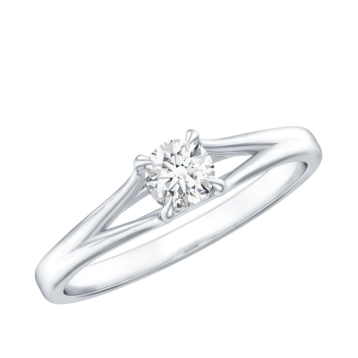 Promise Ring with Moissanite in Claw Setting