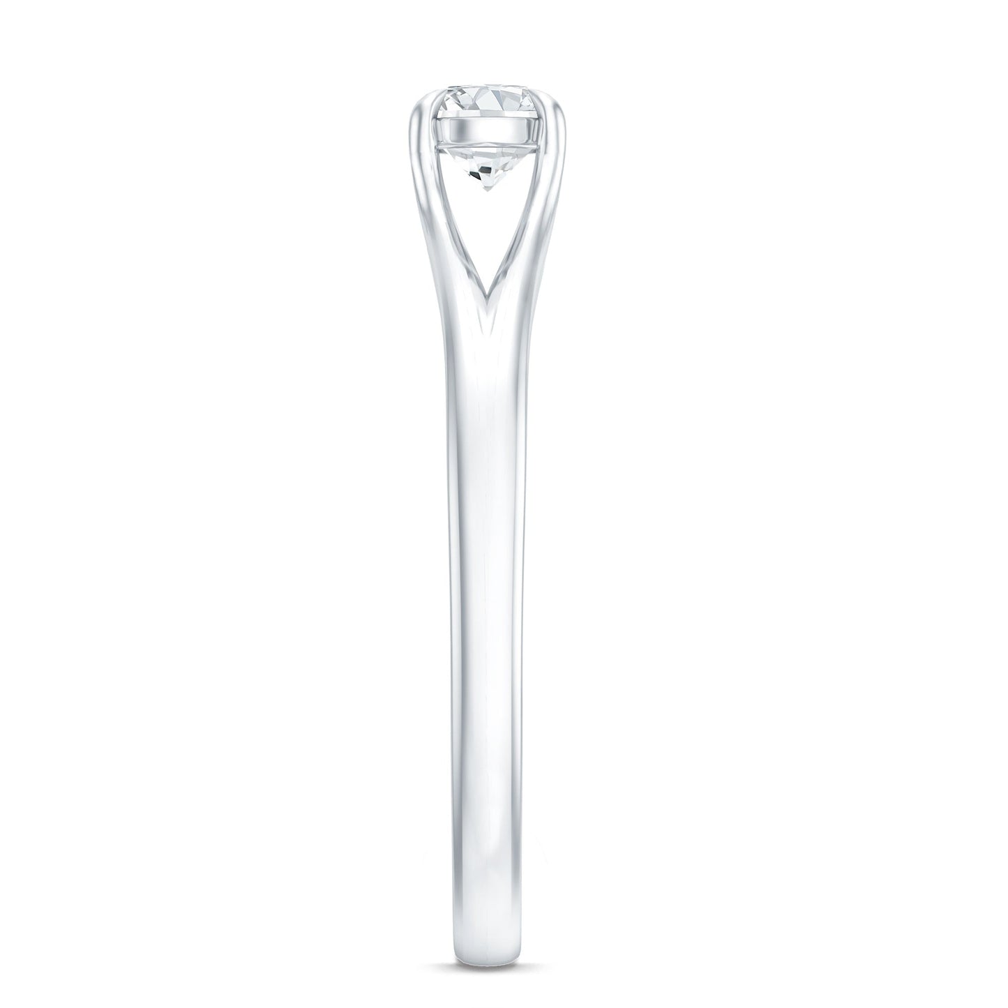Promise Ring with Moissanite in Claw Setting