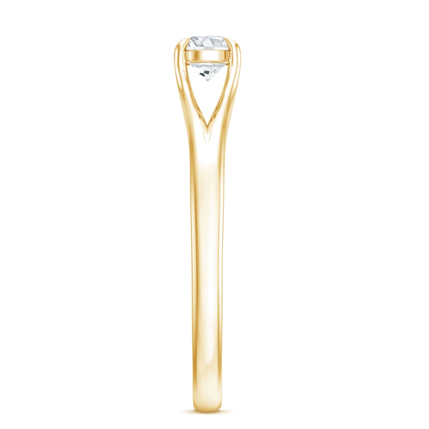 Promise Ring with Moissanite in Claw Setting