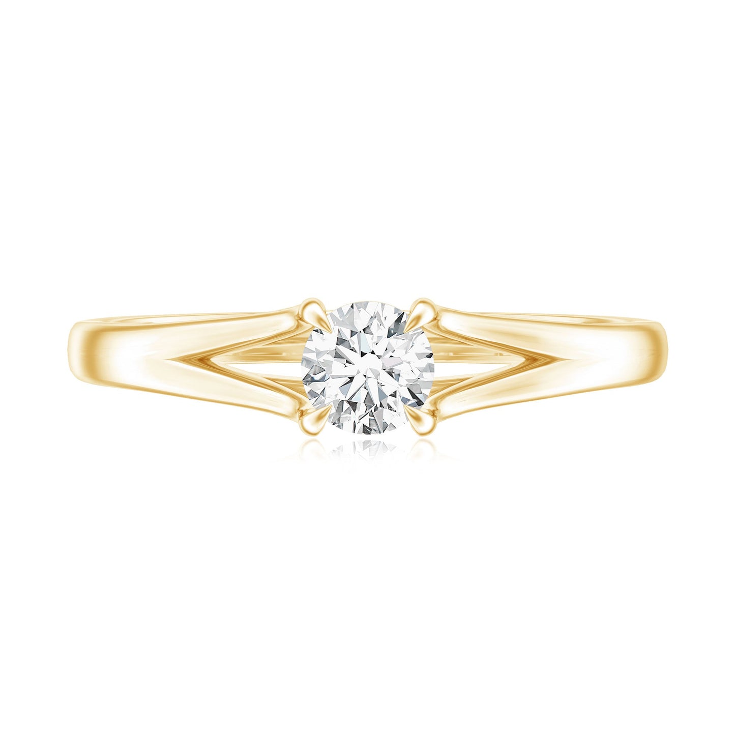 Promise Ring with Moissanite in Claw Setting