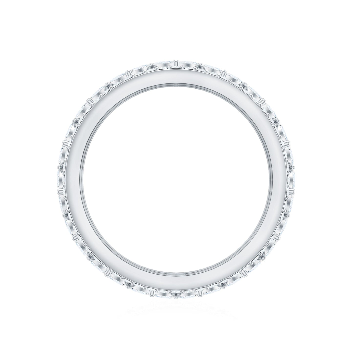 Certified Marquise Moissanite Wedding Band