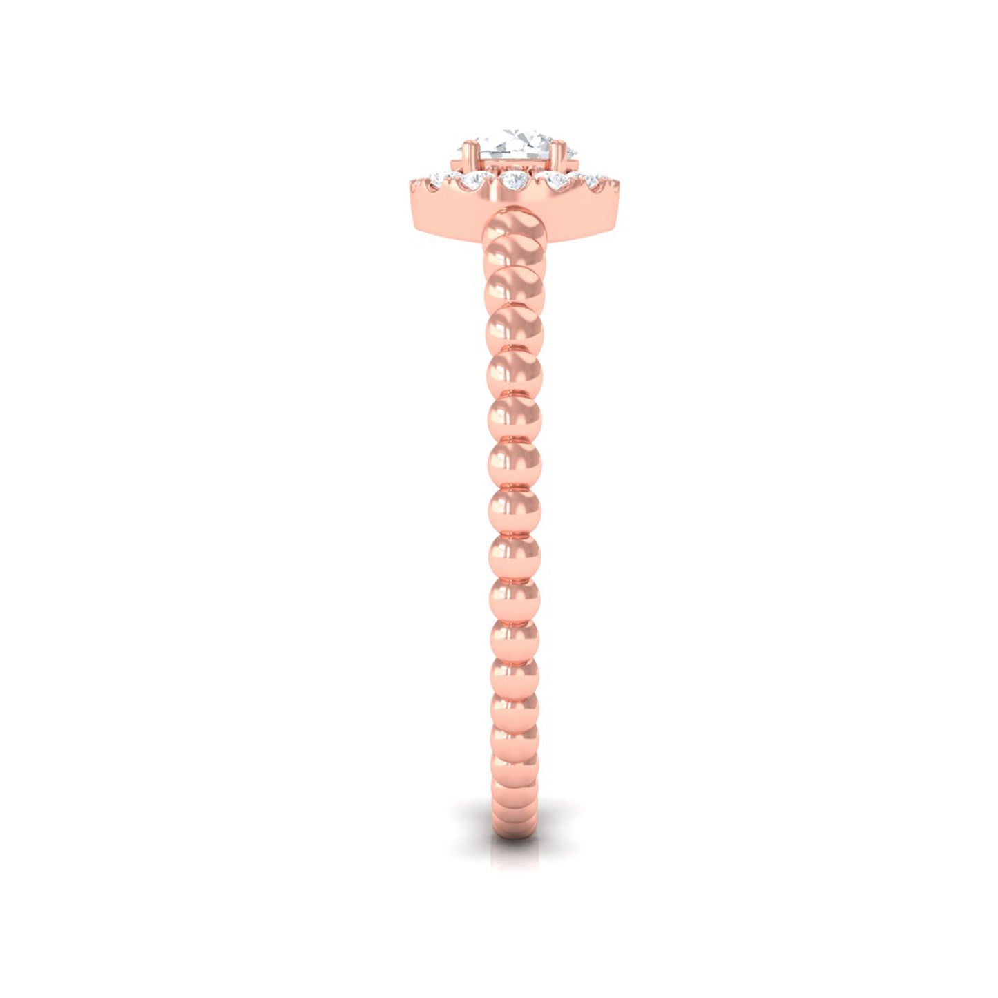 Certified Real Diamond Promise Ring with Bubble Shank