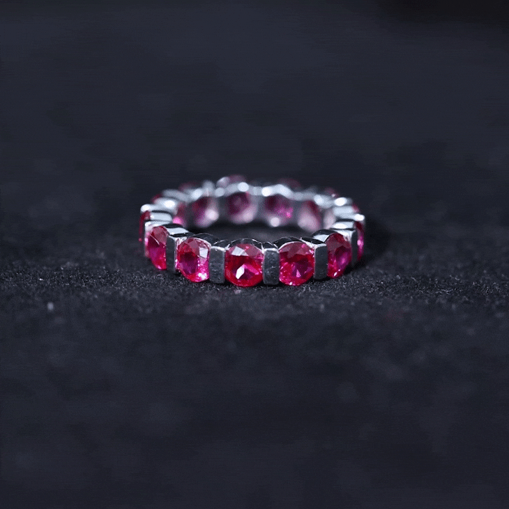 Bar Set Lab Created Ruby Full Eternity Ring