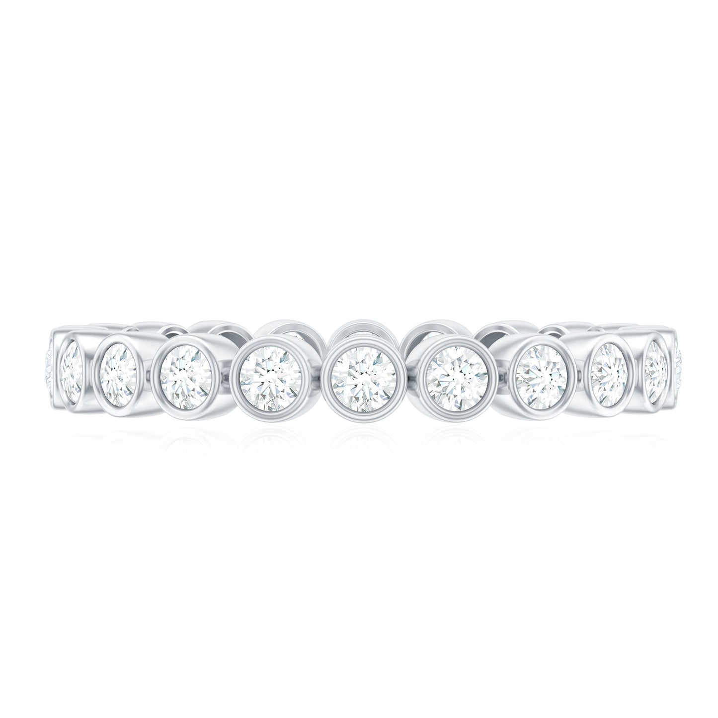 Real Diamond Eternity Ring in Bezel Setting