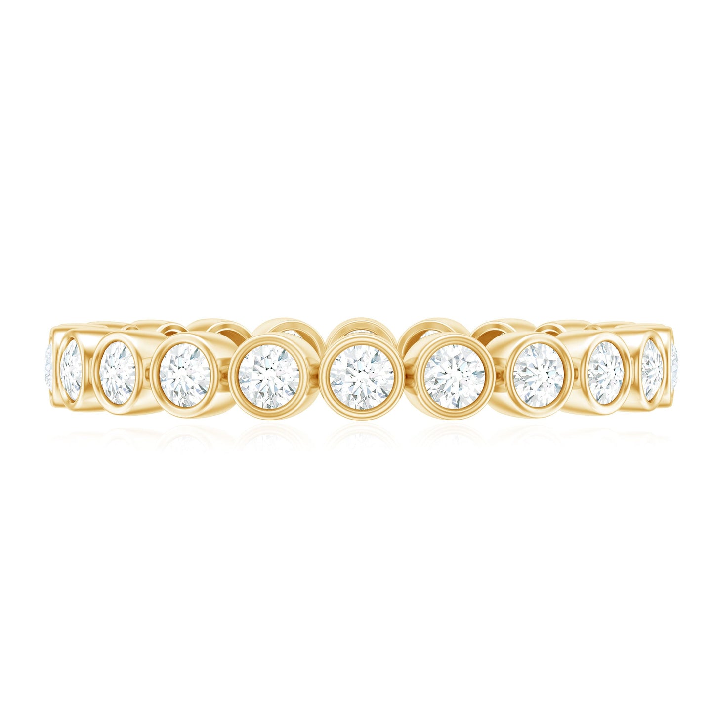 Real Diamond Eternity Ring in Bezel Setting